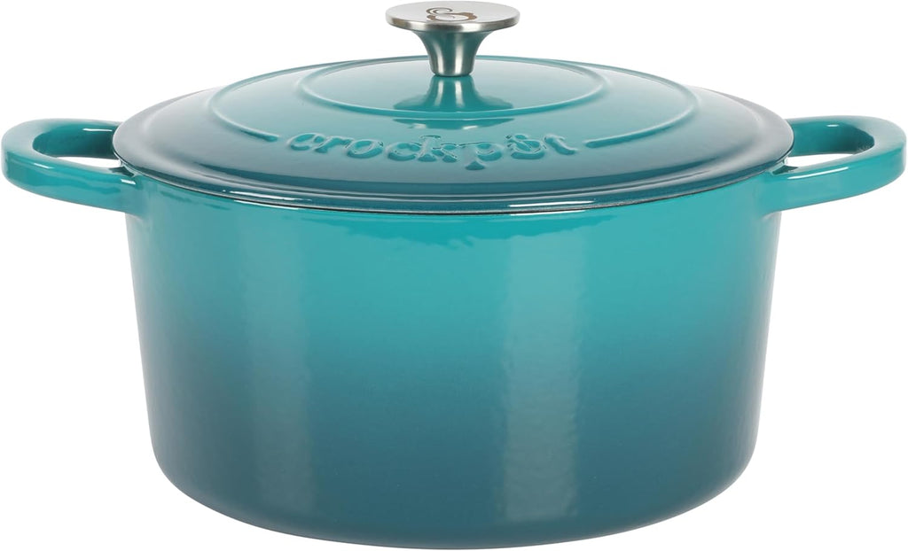 Crock-Pot 3 Quart Enameled Cast Iron Dutch Oven – Aqua B02W