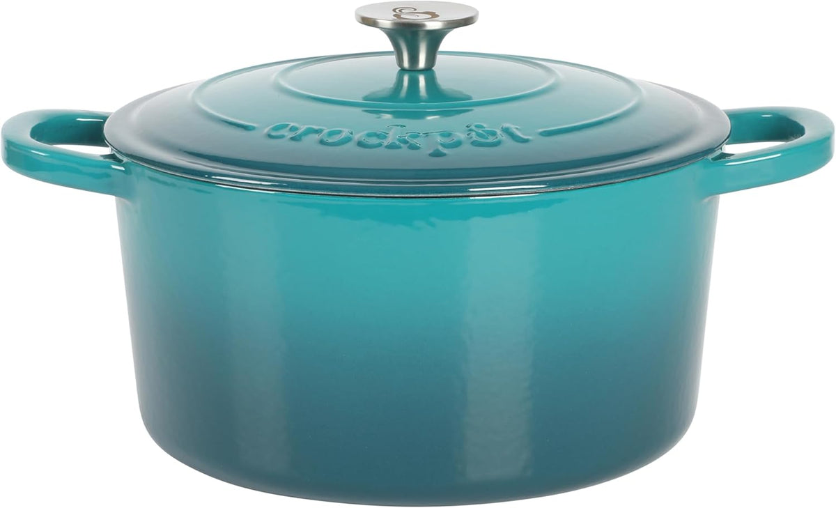 Crock-Pot 3 Quart Enameled Cast Iron Dutch Oven – Aqua B02W