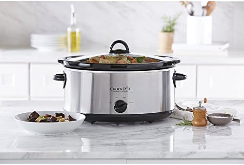 Crock-Pot 7 Quart Oval Manual Slow Cooker – Stainless Steel B29C