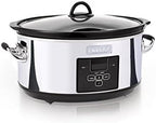 Crock-Pot 7 Quart Programmable Slow Cooker – Polished Platinum B23C