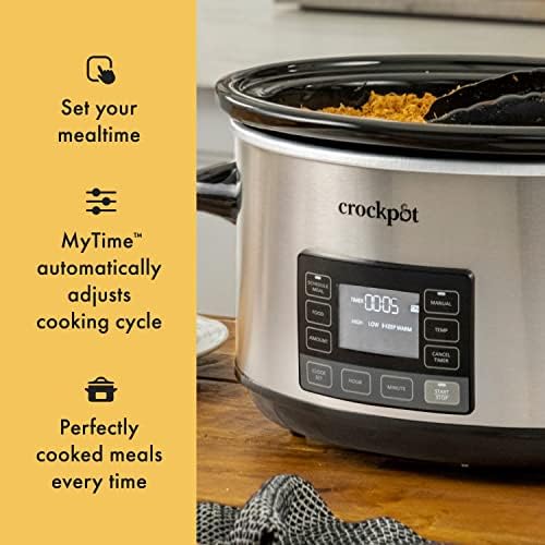 Crock-Pot 7 Quart Portable Programmable Slow Cooker with Timer B27T