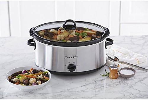 Crock-Pot 7 Quart Oval Manual Slow Cooker – Stainless Steel B29C