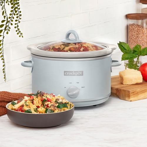 Crock-Pot 4.5 Quart Manual Slow Cooker – Macaroon Blue B17U