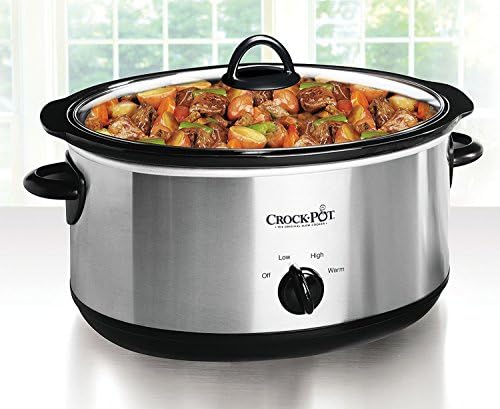 Crock-Pot 7 Quart Oval Manual Slow Cooker – Stainless Steel B29C