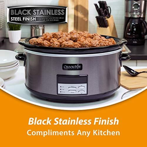 Crock-Pot 8 Quart Programmable Slow Cooker with Auto Warm B28H