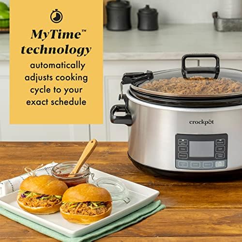 Crock-Pot 7 Quart Portable Programmable Slow Cooker with Timer B27T