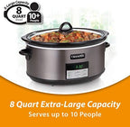 Crock-Pot 8 Quart Programmable Slow Cooker with Auto Warm B28H