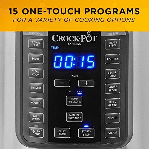 Crock-Pot Express Crisp 8 Quart 10-in-1 Pressure Cooker B06X