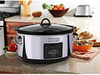 Crock-Pot 7 Quart Programmable Slow Cooker – Polished Platinum B23C B33B