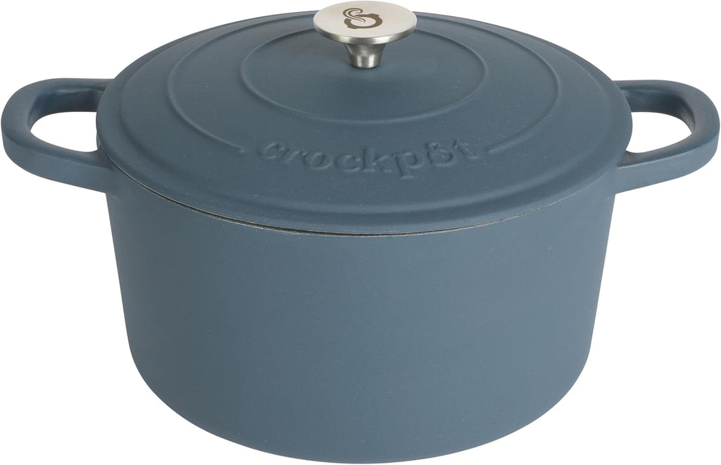 Crock-Pot 3 Quart Enameled Cast Iron Dutch Oven – Aqua B02W