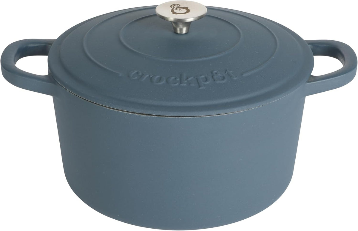 Crock-Pot 3 Quart Enameled Cast Iron Dutch Oven – Aqua B02W