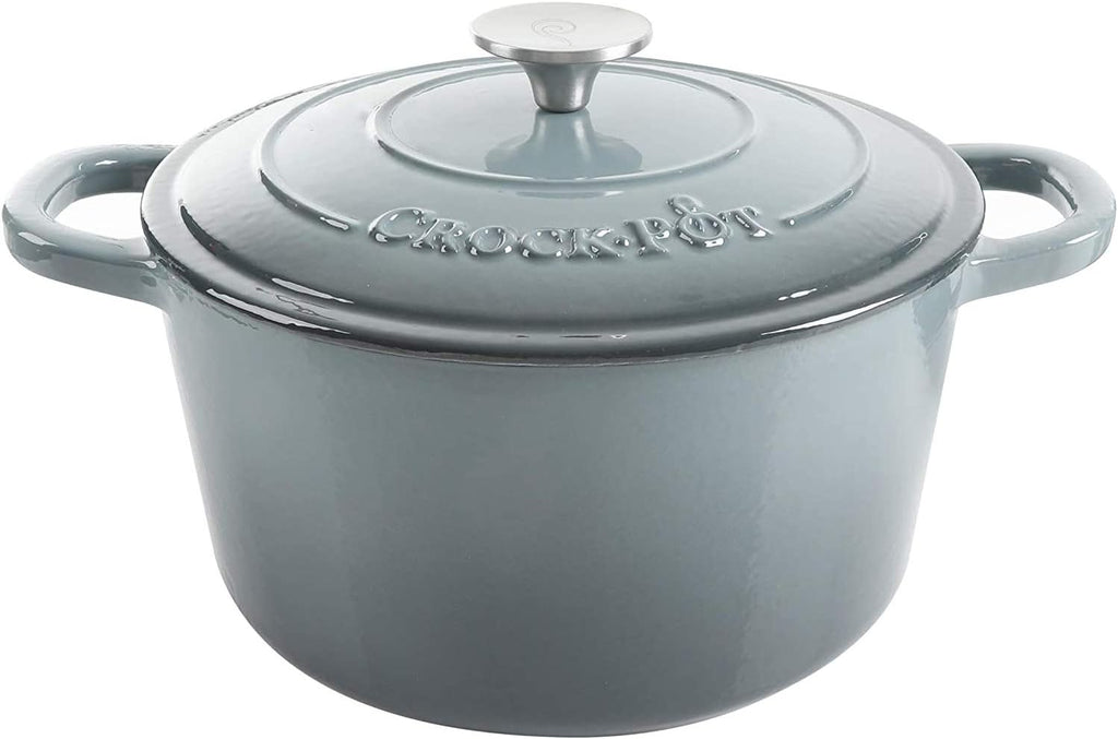 Crock-Pot 3 Quart Enameled Cast Iron Dutch Oven – Aqua B02W