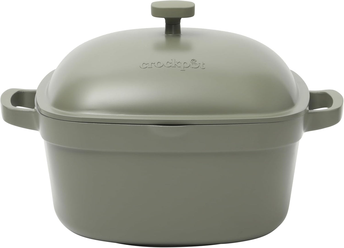 Crock-Pot 3 Quart Enameled Cast Iron Dutch Oven – Aqua B02W